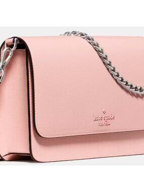 S Kate Spade Madison Pink Leather Medium Convertible Flap Crossbody KN238 NWT